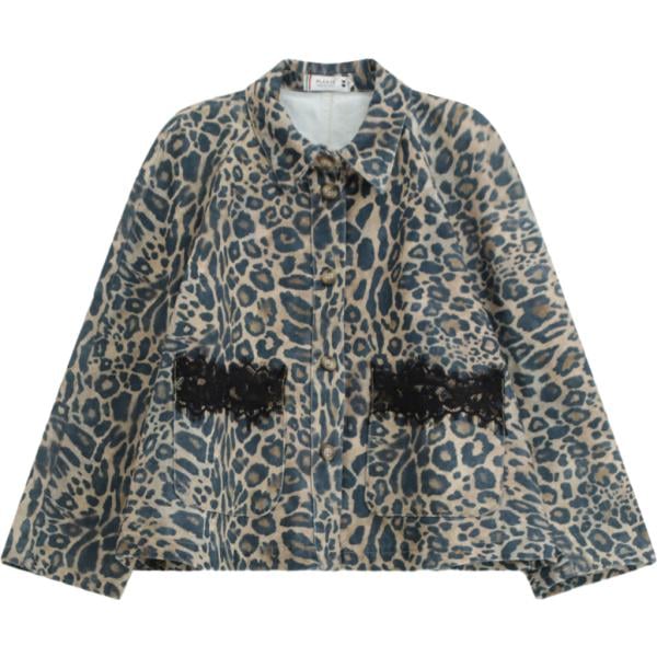 blazer Please grigio animalier