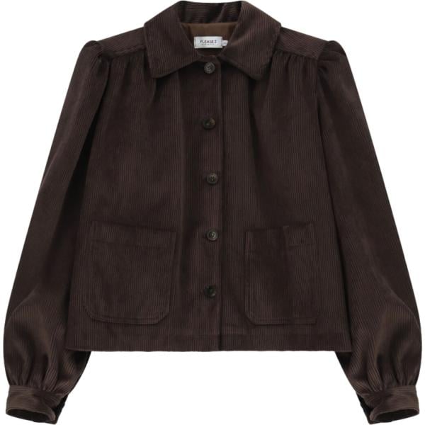 Cappotto da donna in nero pece con bottoni in velluto Please