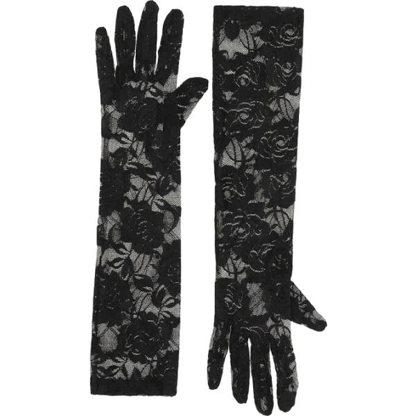 guanti Dixie nero a fiori