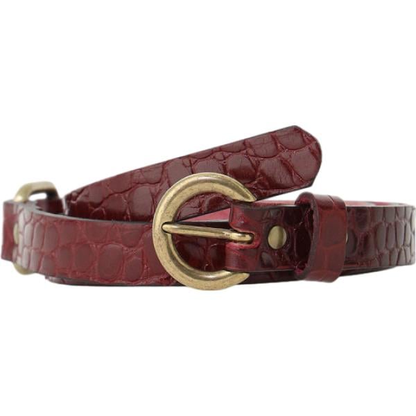 Cintura da donna in marrone scuro con fibbia in metallo Dixie