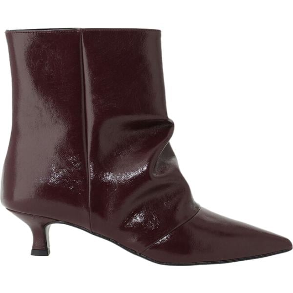 Stivaletti da donna in nero pece effetto vernice con tacco spillo in ecopelle Dixie