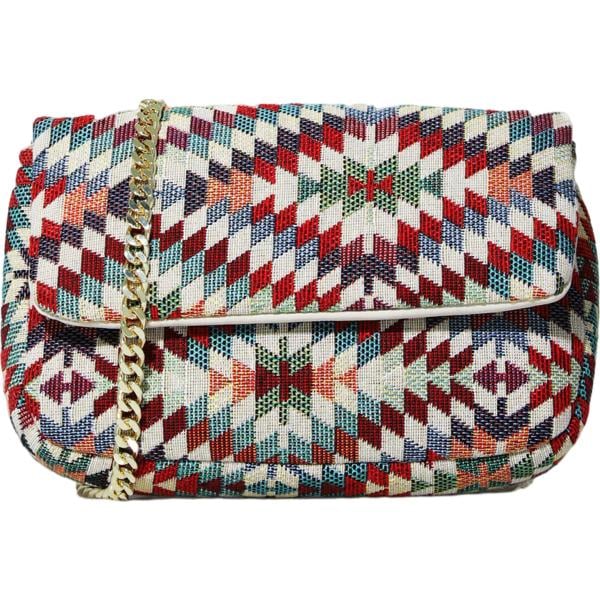 pochette Dixie grigio geometrica