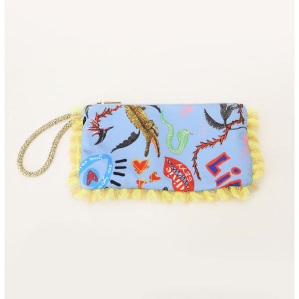 pochette Dixie bianco con stampe