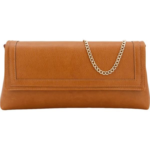pochette Dixie marrone tinta unita