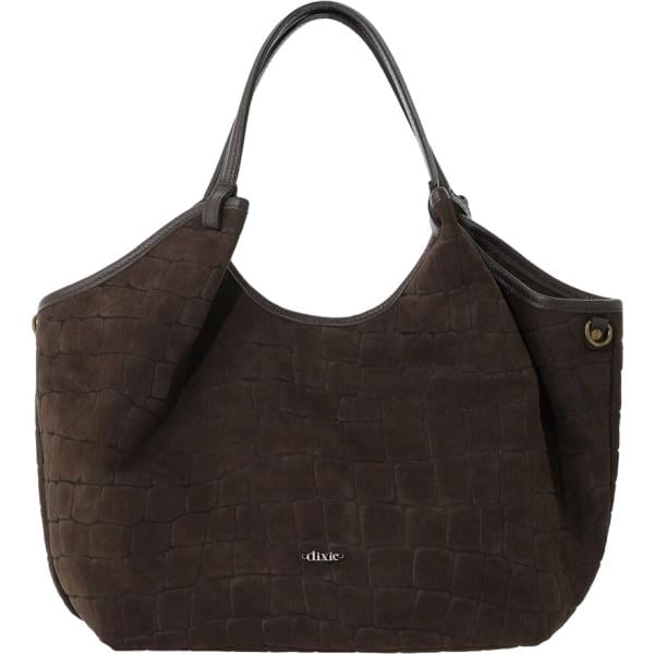 Borsa a spalla da donna in marrone scuro con stampe Dixie Dixie