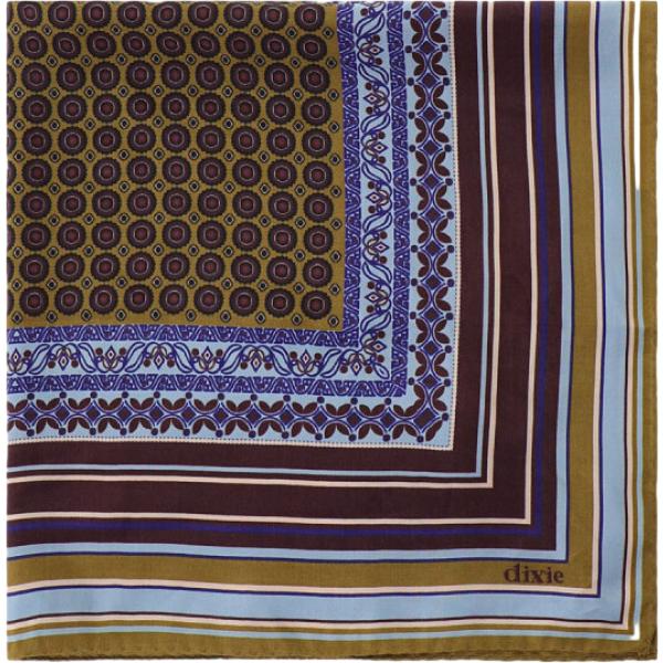 foulard Dixie marrone geometrica