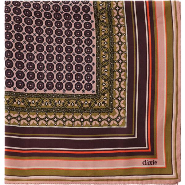 foulard Dixie marrone geometrica