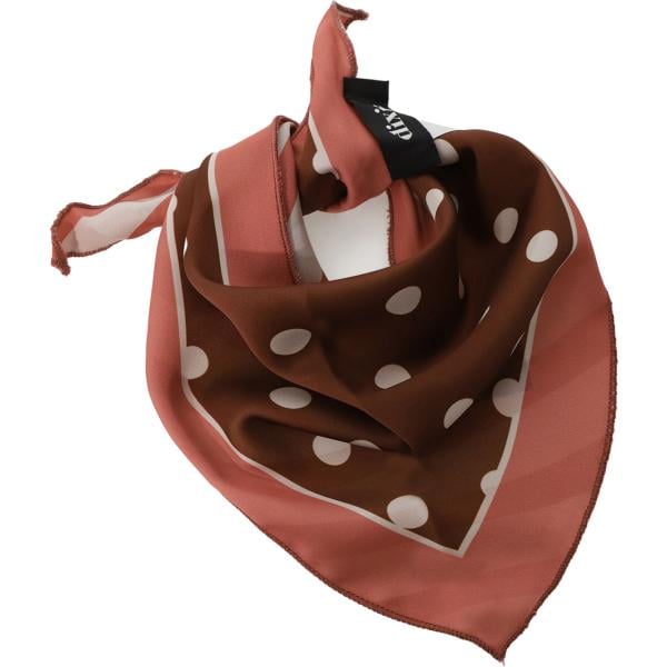 foulard Dixie marrone a pois