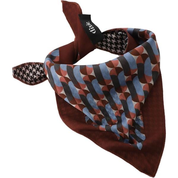 foulard Dixie marrone geometrica