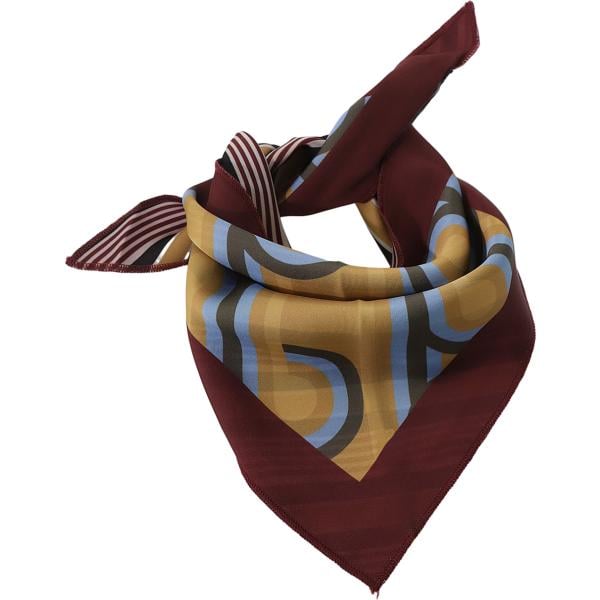 foulard Dixie marrone con stampe