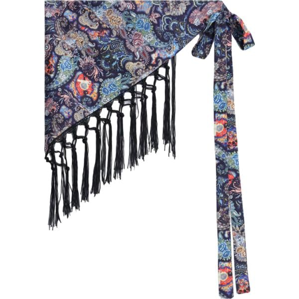 Cintura da donna in blu scuro geometrica con frange lungo Dixie Dixie