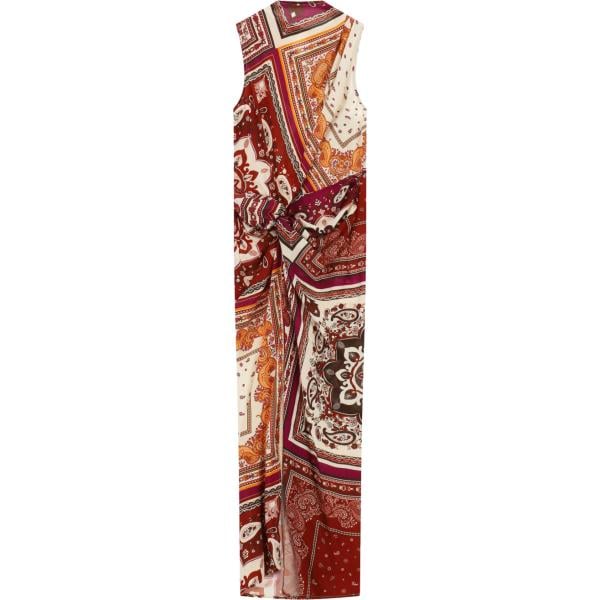 vestiti lunghi Dixie rosso con stampe