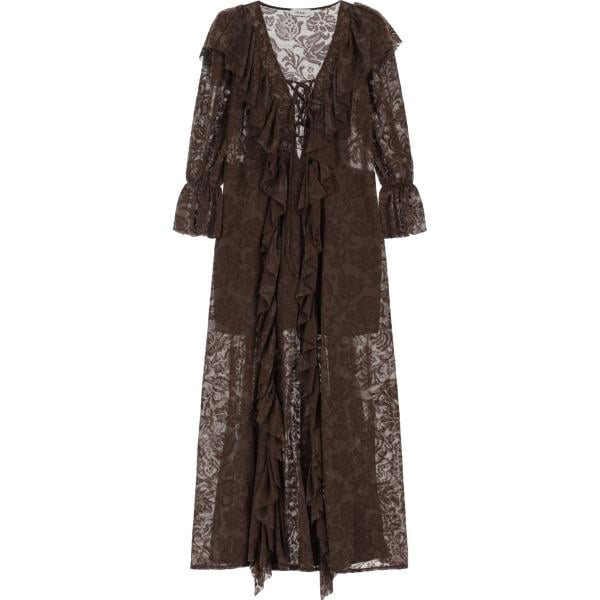 vestiti lunghi Dixie marrone con stampe