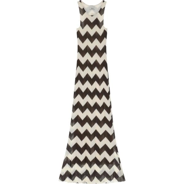 vestito lungo da donna con stampe con scollo lungo senza maniche Dixie