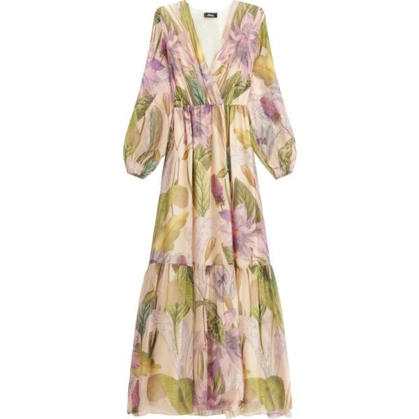 vestiti lunghi Dixie marrone con stampe