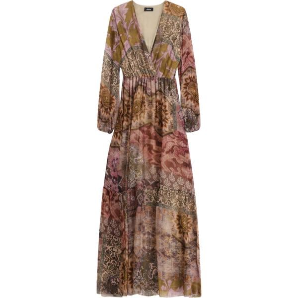 vestiti lunghi Dixie marrone con stampe
