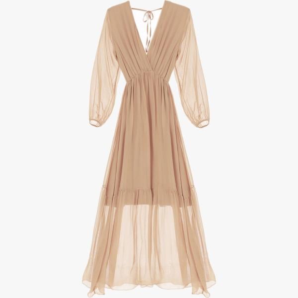 vestiti lunghi Dixie marrone tinta unita