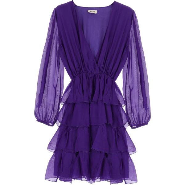 vestiti corti Dixie viola tinta unita