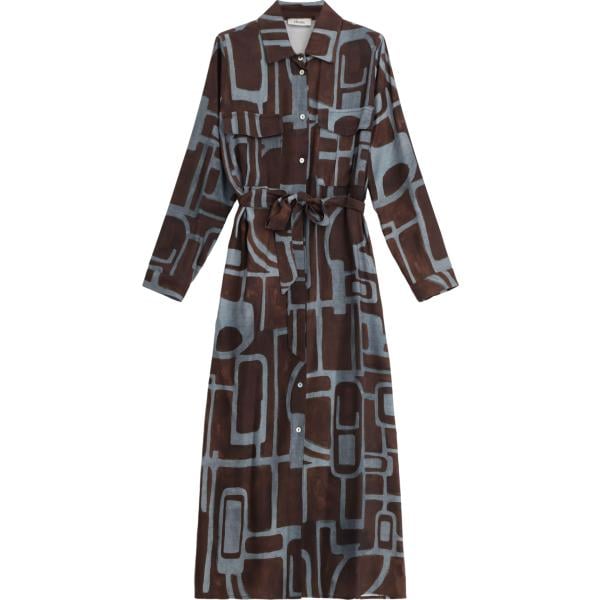 vestiti lunghi Dixie marrone con stampe