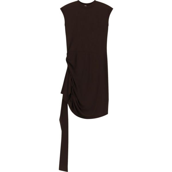Vestito corto da donna in marrone scuro corto senza maniche Dixie