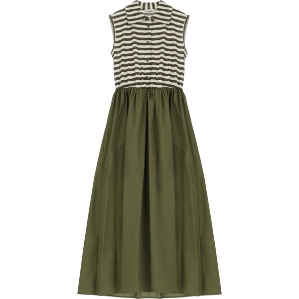 vestiti midi/longuette Dixie verde a righe