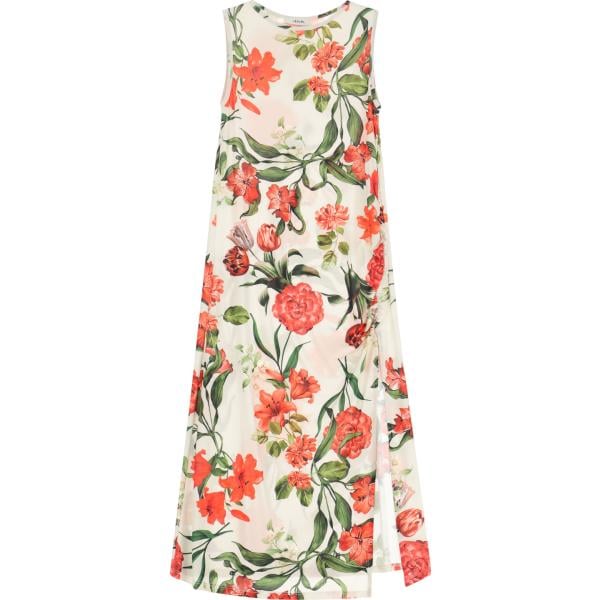 vestiti midi/longuette Dixie bianco a fiori