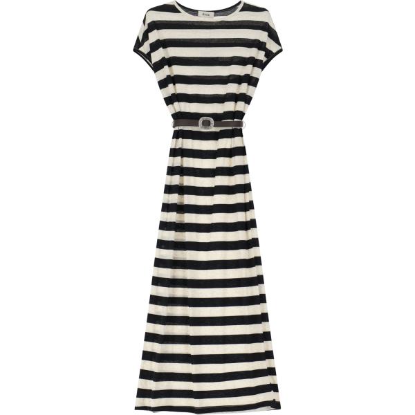 vestiti midi/longuette Dixie multicolore a righe