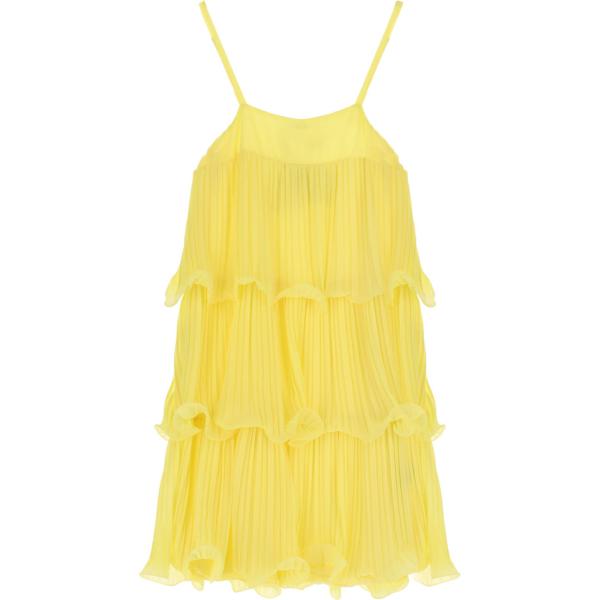 vestiti corti Dixie giallo tinta unita