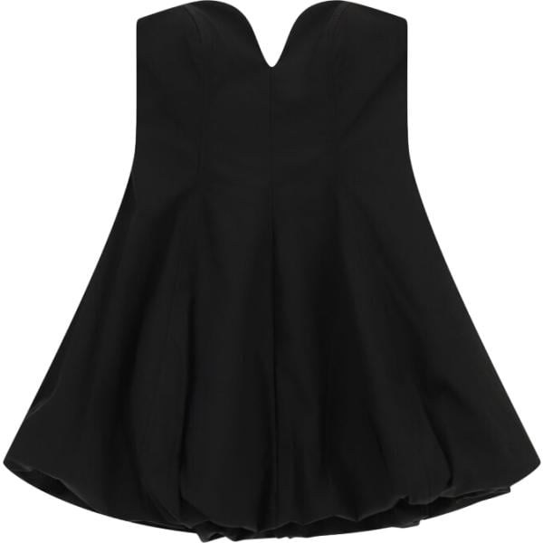 Vestito corto da donna in nero pece con scollo corto senza maniche Dixie