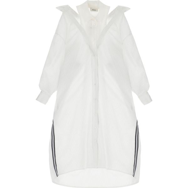 vestiti midi/longuette Dixie bianco a righe