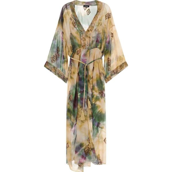 vestiti lunghi Dixie verde con stampe