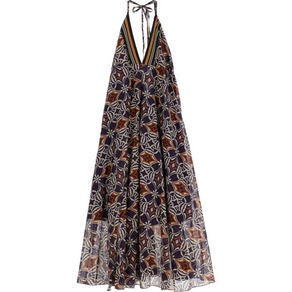 vestiti lunghi Dixie marrone geometrica