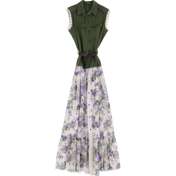 vestiti lunghi Dixie grigio a fiori