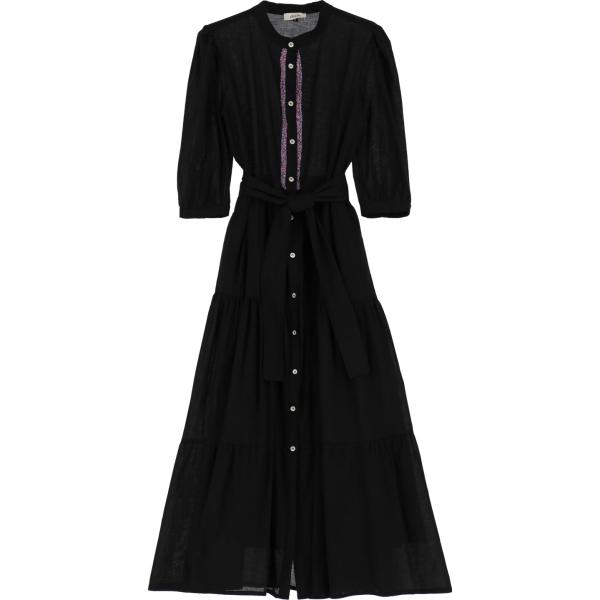 vestiti lunghi Dixie nero tinta unita