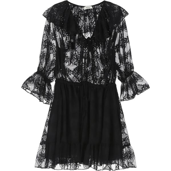 vestiti corti Dixie nero con stampe