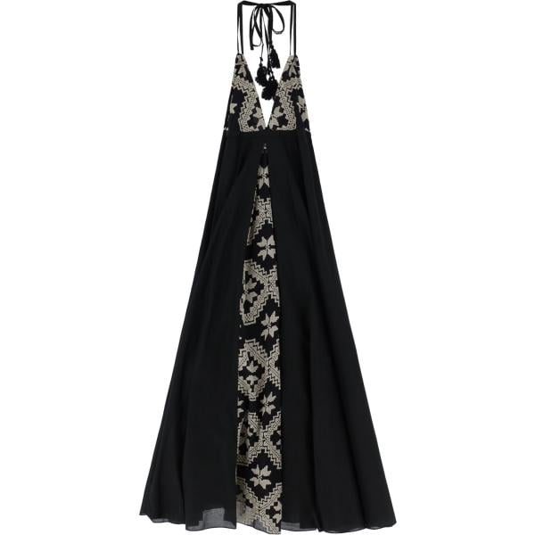 vestiti lunghi Dixie nero con stampe
