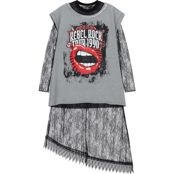 vestiti Dixie grigio con stampe