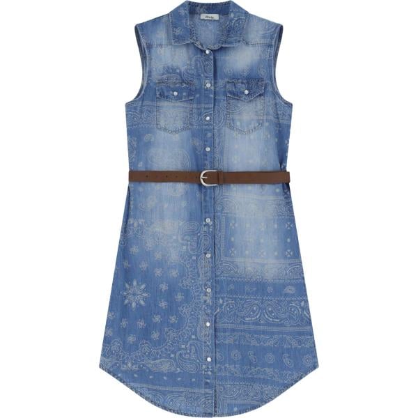 vestiti senza maniche Dixie blu con stampe