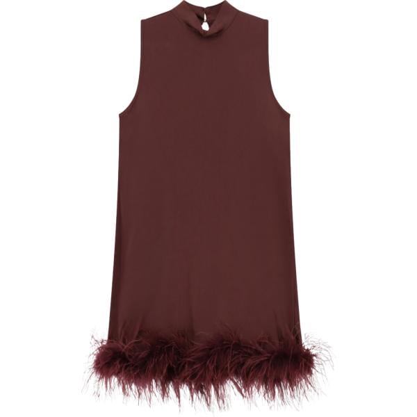 Vestito corto da donna in marrone scuro corto senza maniche Dixie Dixie