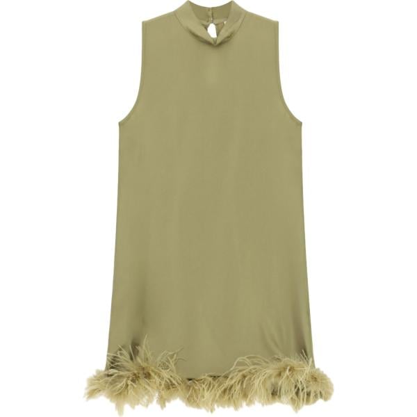 Vestito corto da donna in marrone chiaro corto senza maniche Dixie