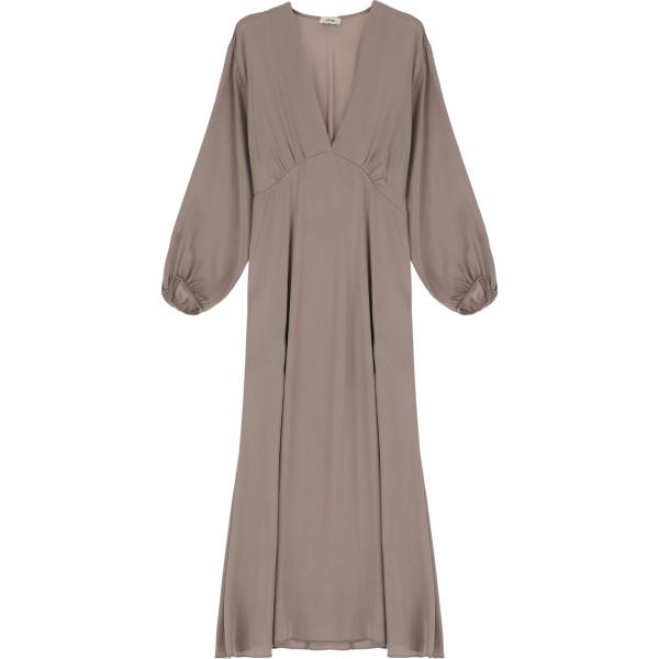 vestiti midi/longuette Dixie marrone tinta unita