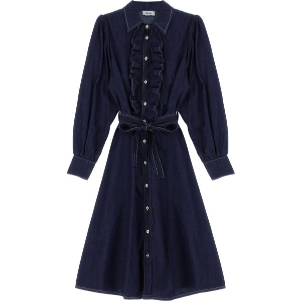 vestiti midi/longuette Dixie blu tinta unita