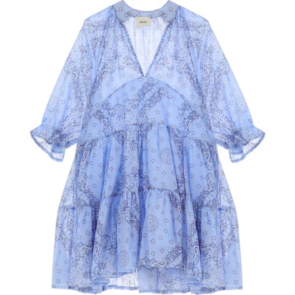 vestiti corti Dixie blu paisley
