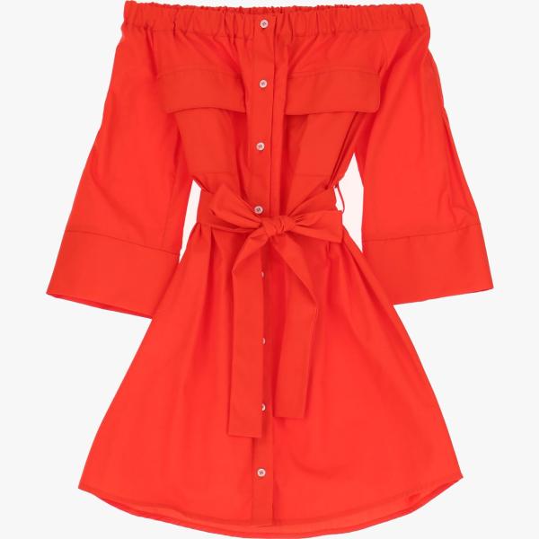 vestiti corti Dixie rosso tinta unita