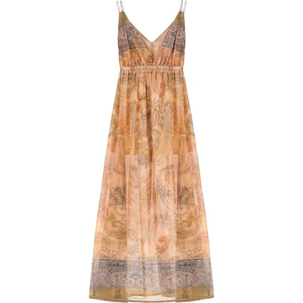 vestiti lunghi Dixie marrone con stampe