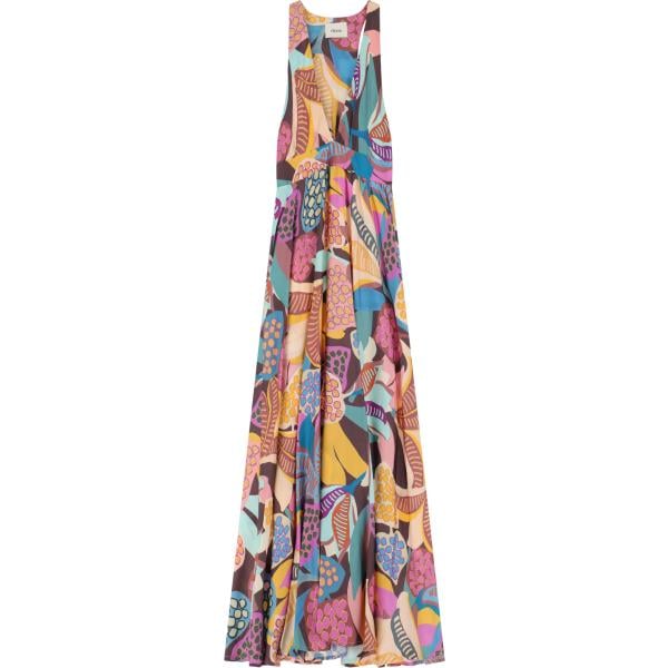 vestiti lunghi Dixie marrone con stampe