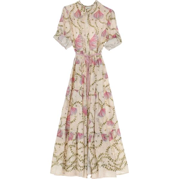 vestiti midi/longuette Dixie marrone a fiori
