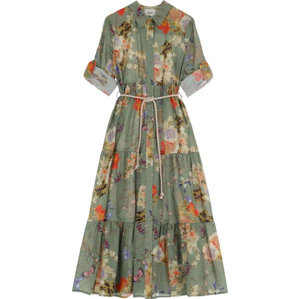 vestiti lunghi Dixie verde a fiori