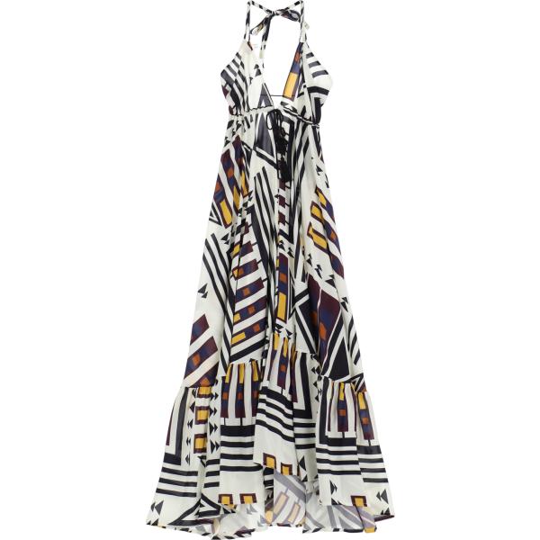 vestiti lunghi Dixie multicolore geometrica