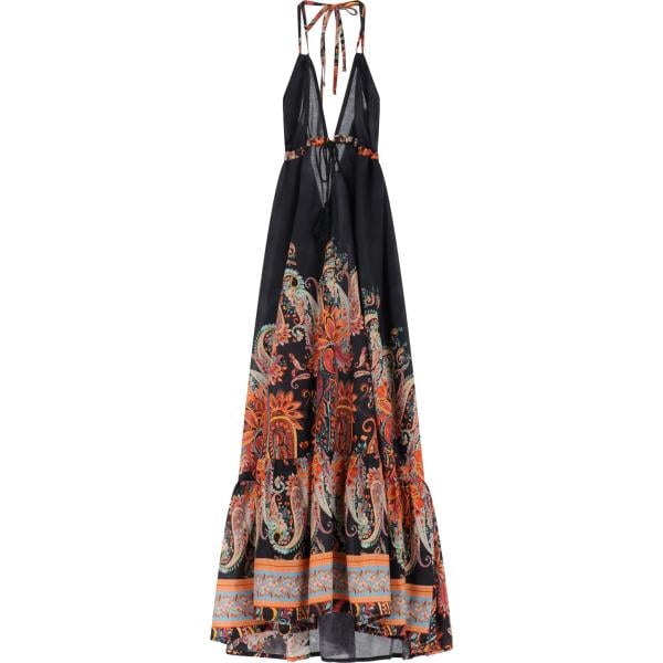 vestiti lunghi Dixie nero con stampe
